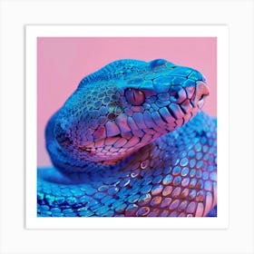 Blue Snake 1 Art Print