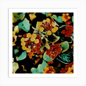 Retro Hibiscus Print Art Print