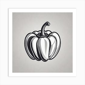 Black And White Pepper 1 Art Print