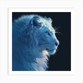 White Lion Art Print