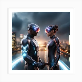 Futuristic Couple 65 Art Print