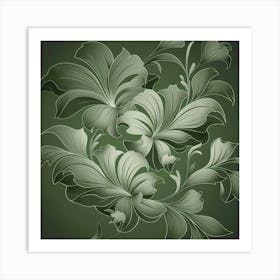 Floral Pattern Vector Art Print