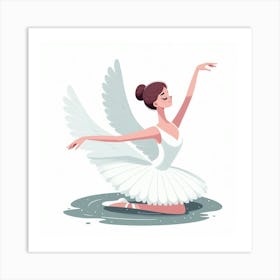 A swan ballerina 3 Art Print