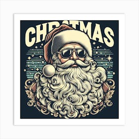 Santa Claus In Sunglasses Art Print