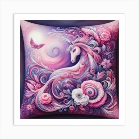 Unicorn Pillow Art Print