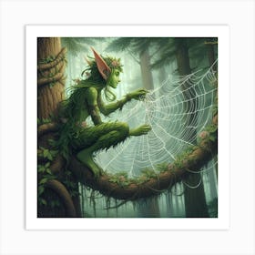 Elf In The Web 2 Art Print