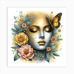 Woman's Face 6 Art Print