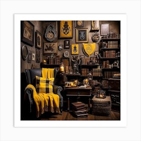 Warm Library Art Print