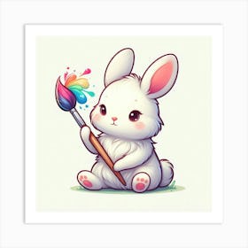 Illustration rabbit 3 Art Print