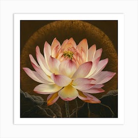 Serene Beauty Of A Lotus Art Print