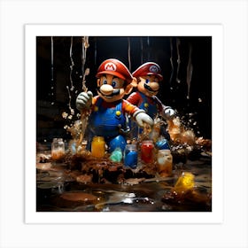 Mario And Luigi Art Print