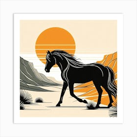 Creative Horse Beauty Illustration Nr 258 Art Print