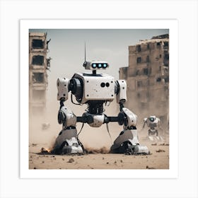 Robots In The Desert Art Print