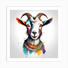 Cute Goat Portrait 1 Art Print