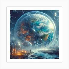 Earth In Space 12 Art Print