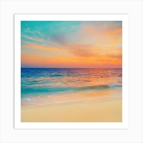 Sunset On The Beach 9 Art Print