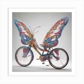 A Bicycle With Intricately Designed Wings Art Print