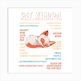 Cat Wisdom Art Print