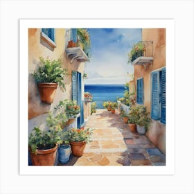 Mediterranean Scene Art Print