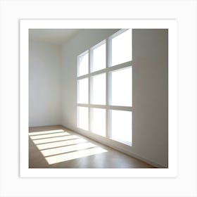 Empty Room With Windows 7 Art Print