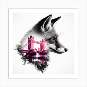 Fox silhouette 10 Art Print