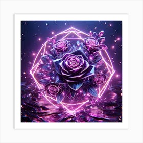 Abstract Roses Art Print