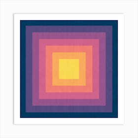 Squares gradient colors 4 Art Print