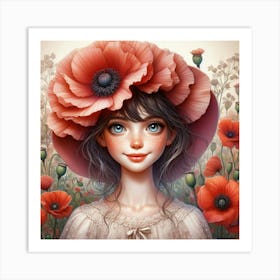 Poppy Girl 5 Art Print