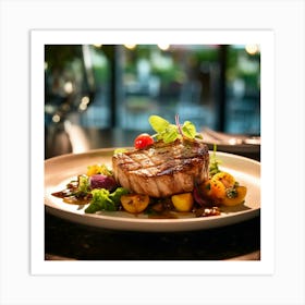 Steak On A Plate 1 Art Print