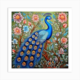 Peacock Painting 2 Art Print