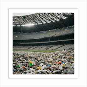 Garbage In A Stadium Art Print