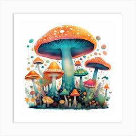 Mushroom Forest 10 Art Print