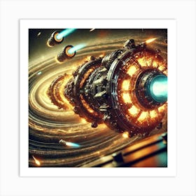 Gravitational Cannons Focused Representation Converted Art Print