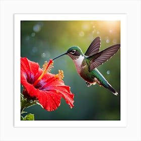 Hummingbird art print 6 Art Print