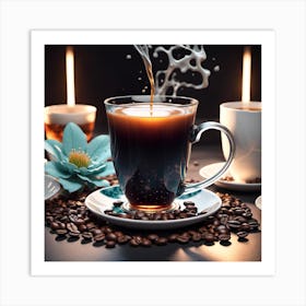 Coffee And Flowers Art Print