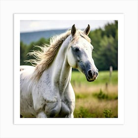 White Horse 2 Art Print