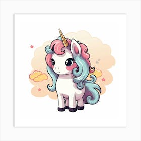 Cute Unicorn 298 Art Print