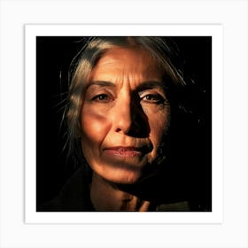 Firefly Dramatic Interplay Of Light And Shadow On A Face 89606 (2) Art Print