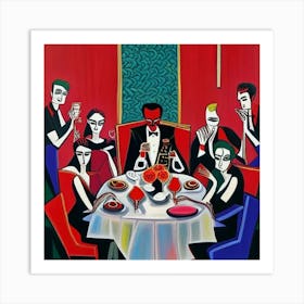 Vampire Dinner Party Art Print