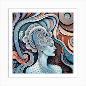 Abstract Of A Woman Art Print