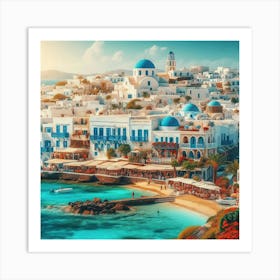 Greece Stock Videos & Royalty-Free Footage 1 Art Print