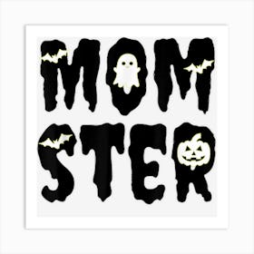 Halloween Momster Women Funny Spider Bat Graphic Art Print