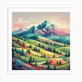 Abstract Landscape Painting 8 Art Print