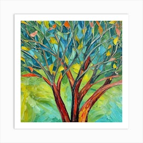 Olive tree abstract Art Print