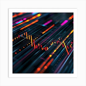 Abstract Stock Chart Art Print