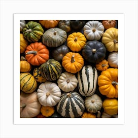 Pumpkins And Gourds Art Print