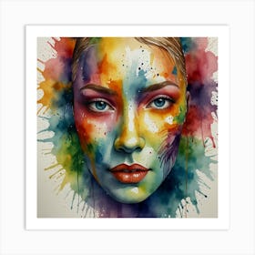 Watercolor Of A Woman 19 Art Print