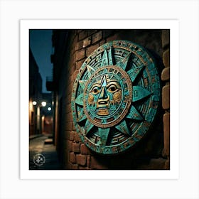 Aztec Sun Art Print