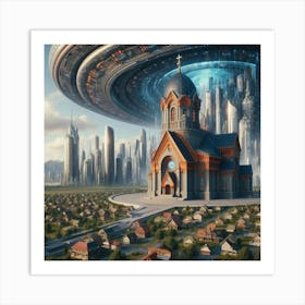 Alien City Art Print