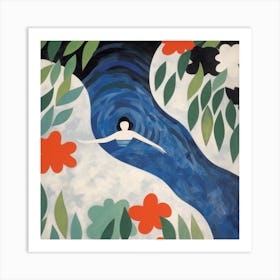 Swimming In The River Art Print